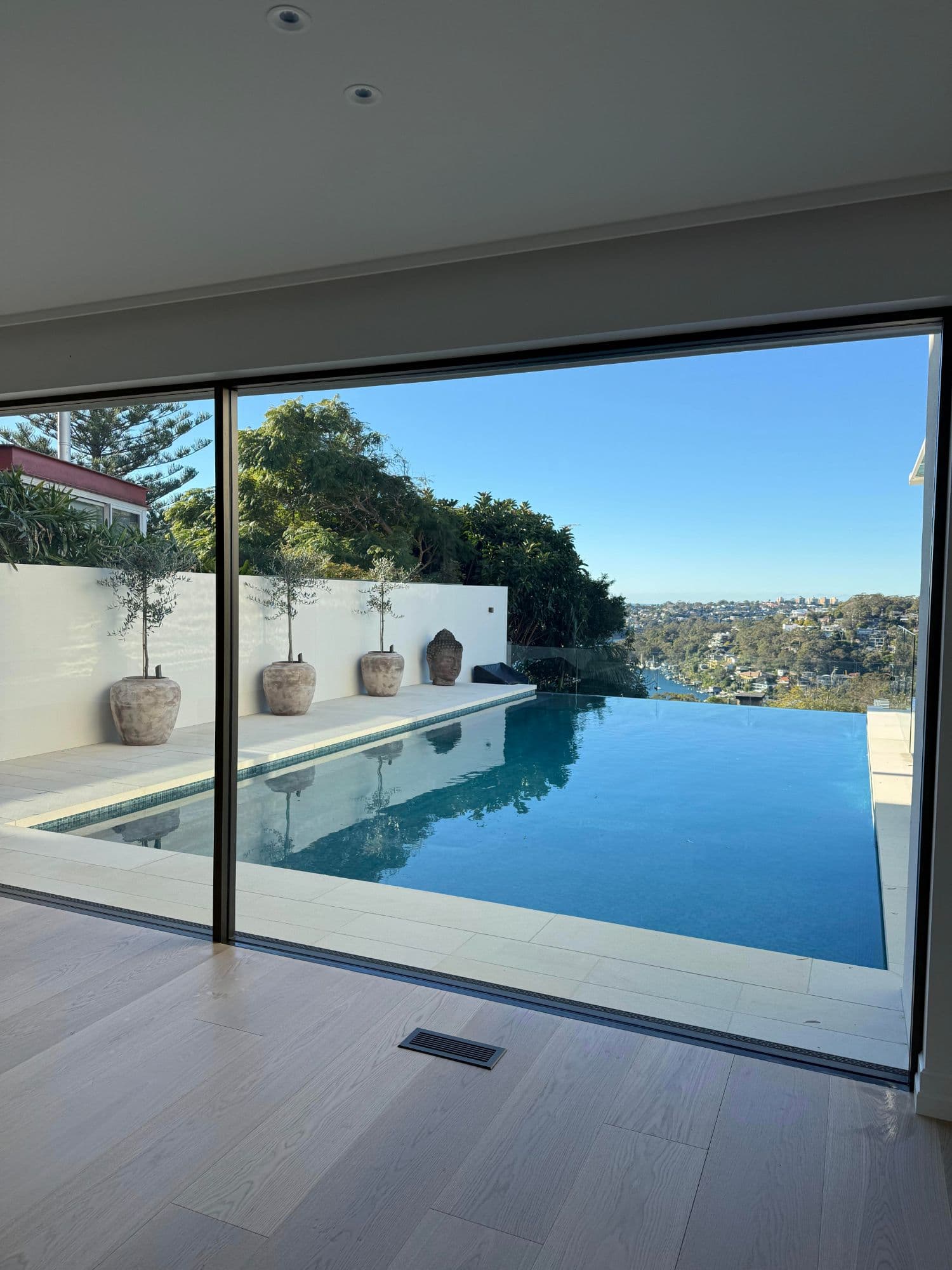 Pool & harbour terrace, Castlecrag, NSW